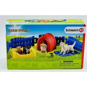 Schleich Farm World Puppy Pen Building Set 42480 Brand New Sealed In‎ Box